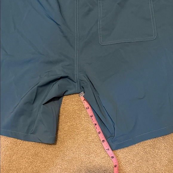 Brixton Men's Teal and Tan Swim Board Shorts - Picture 8 of 10